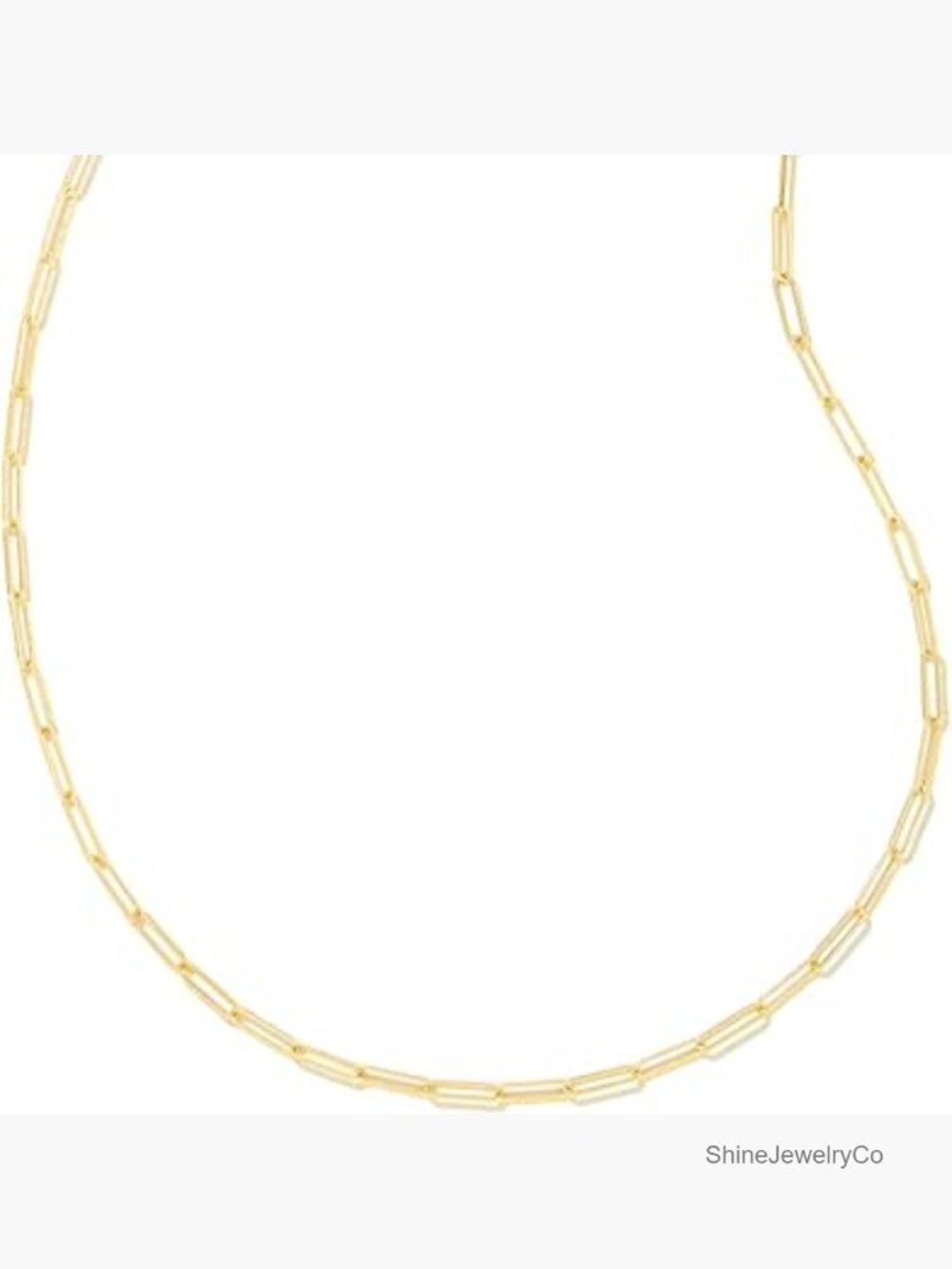 18" Gold Layering Chain Necklace Lobster Clasp Dainty Paperclip Link